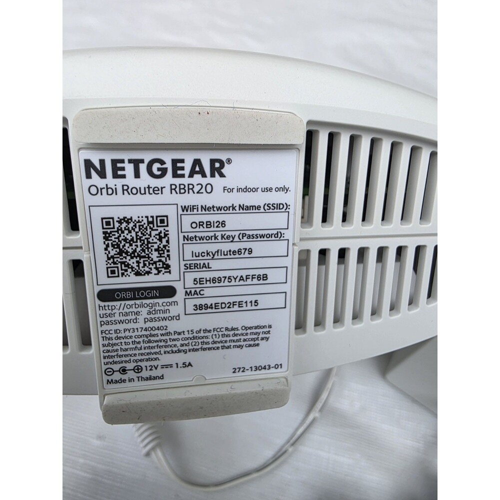 NETGEAR Orbi RBR20 Mesh Router and RBW30 Satellite Bundle w/ Power Cable - Picture 5 of 7